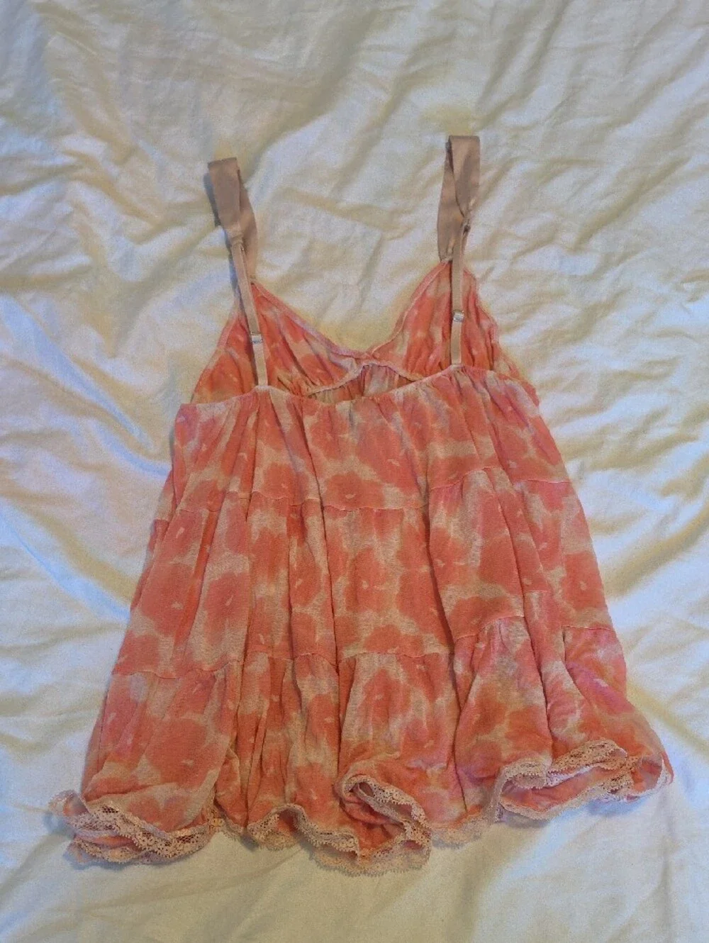 Victoria's Secret Vintage Pink Floral Babydoll Set With Matching Brief